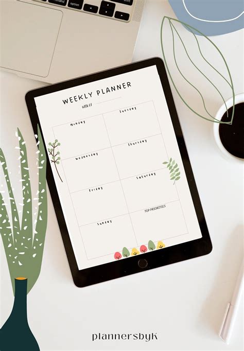 Weekly Planner Aesthetic Planner Office Organisation - Etsy