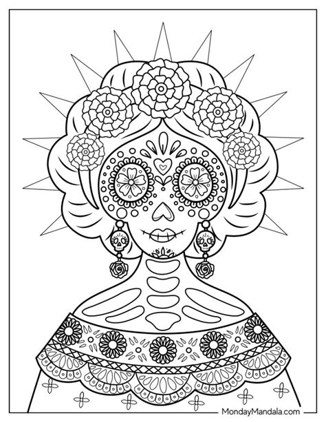 30 Sugar Skulls Coloring Pages Free Pdf Printables