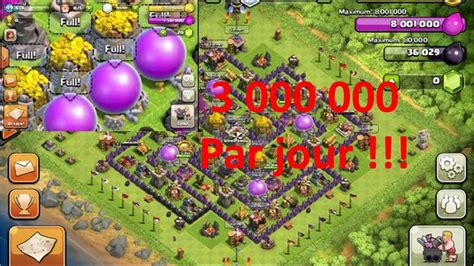 gagner 3 millions de ressources par jour nouvelle méthode Clash of