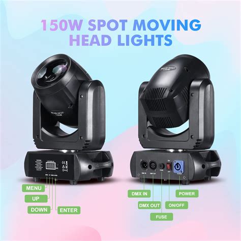 Snapklik 150W LED Moving Head Lights Beam Spot Wash GOBO 18 Face