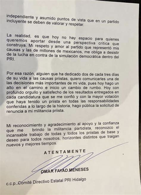 Yuseb Yong On Twitter Ac La Carta De Renuncia Del Ex Gobernador De