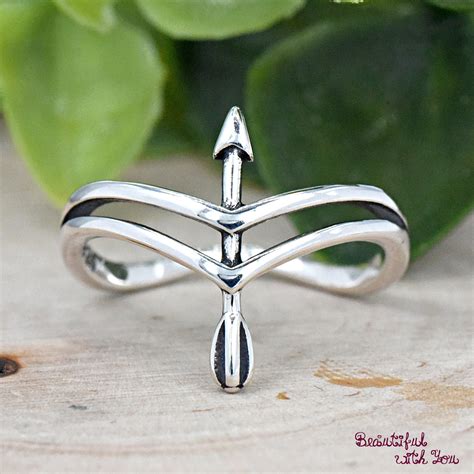 Sterling Silver Arrow Bow Thumb Ring Solid 925 Sterling - Etsy