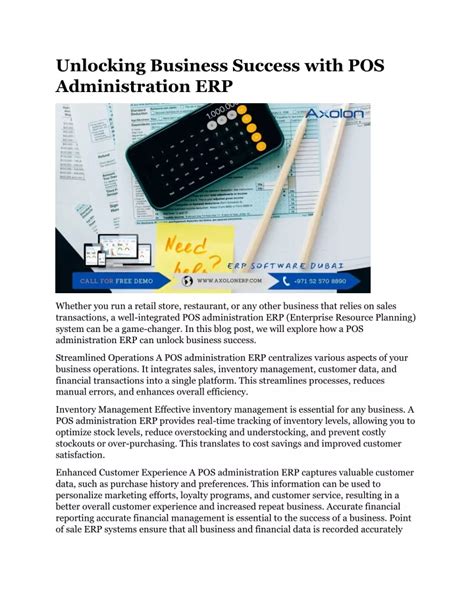 PPT - Unlocking Business Success with POS Administration ERP PowerPoint ... 