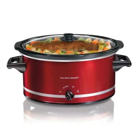 Hamilton Beach Qt Red Slow Cooker Xdc Depot