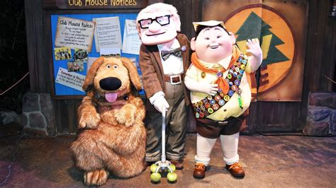 Carl Fredricksen Dug And Russell From Up Meet And Greet At Dvc Moonlight