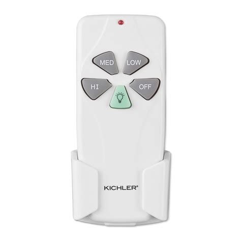 Kichler White Handheld/Wall-Mount Universal Ceiling Fan Remote Control ...