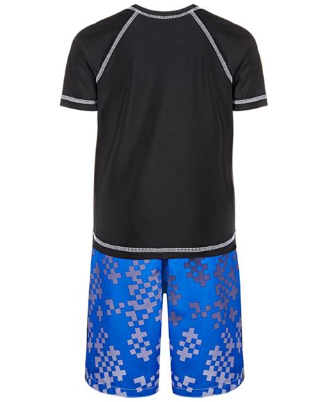 Dreamwave Toddler And Little Boys 2 Pc Sonic Rash Guard And Swim Shorts