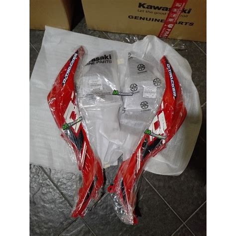 Jual Cover Sayap Tangki Set Klx Bf D Tracker New Merah Kombinasi