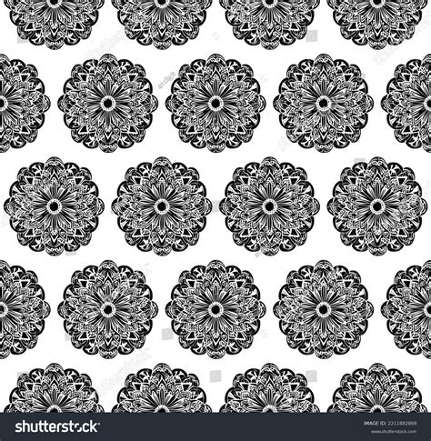 Seamless Vector Line Art Pattern Made Stock Vector Royalty Free