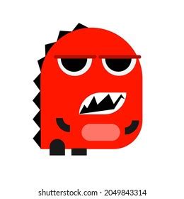 Red Dinosaur Cartoon On White Background Stock Vector (Royalty Free) 2049843314 | Shutterstock