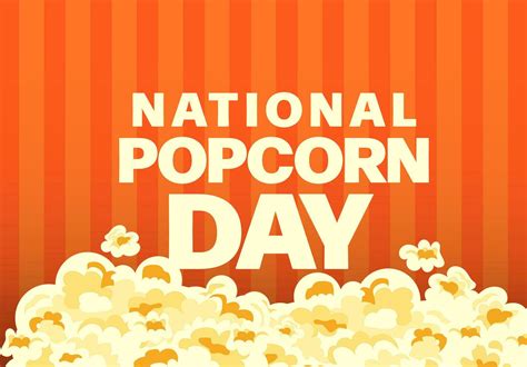 National Popcorn Day Vector Illustration On January 19th Vector