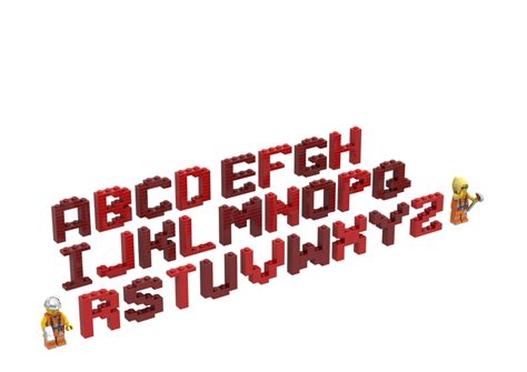 Lego Moc Alphabet Font Using Plates Free By Brickmocman