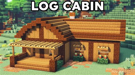 Minecraft Log Cabin Tutorial How To Build Youtube