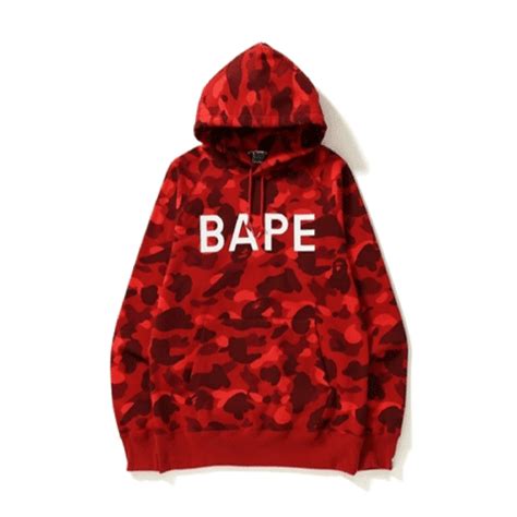 Red Bape Color Camo Pullover Hoodie Bape Hoodie