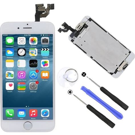 Blanc Ecran Lcd Pour Iphone Complet Home Camera Vitre Tactile