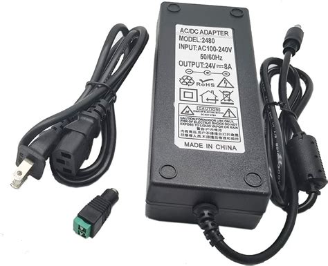 24v 8a Power Supply Adapter 100240v Ac To Dc 24 Volt 8amp