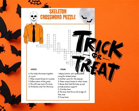 Halloween Crossword Puzzles for Kids. Children's Spooky Themed ...