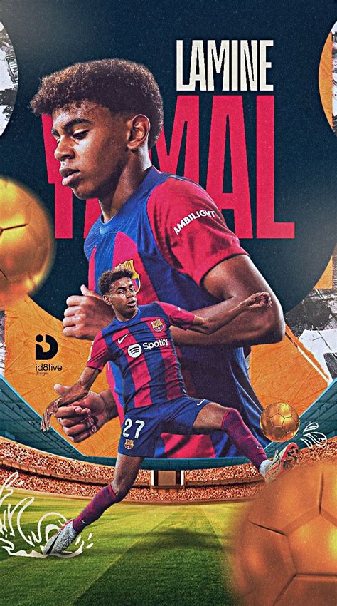 Lamine Yamal Fc Barcelona Concept Footballer Poster Design Foto Di