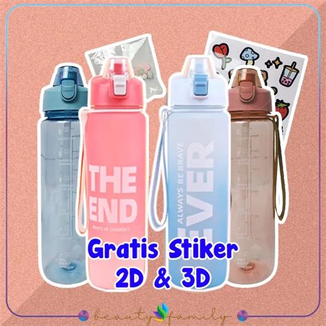 BF C580 C588 Bottle Botol Minum Tumblr Air 1 Liter Botol Motivasi