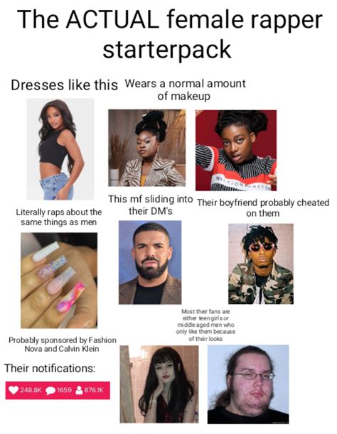 The Actual Female Rapper Starterpack Rstarterpacks