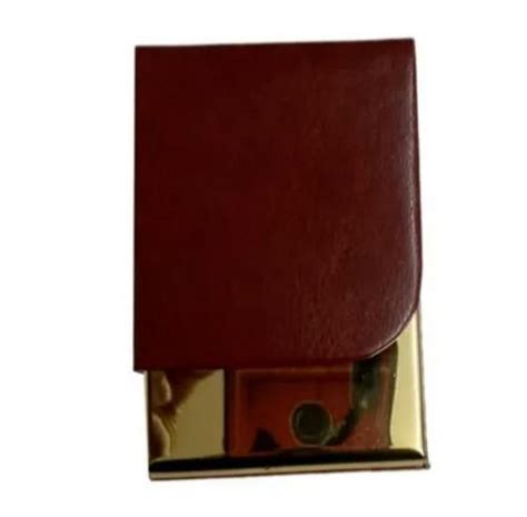 Brown Light Weight Water Proof Plain Synthetic Leather Card Holder At