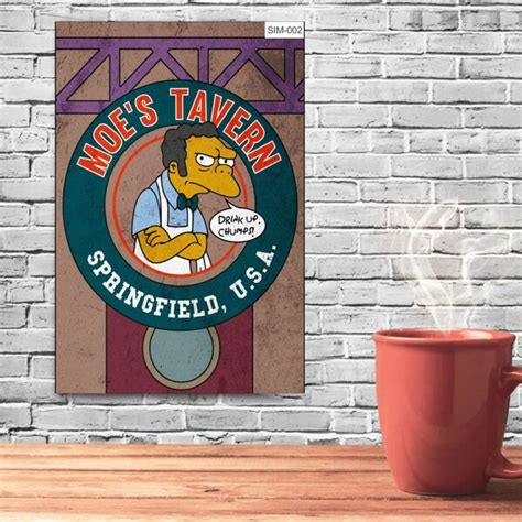 Placa Decorativa Poster The Simpsons Bar Do Moe Pdsim Leroy Merlin