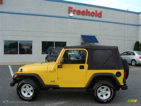 2004 Solar Yellow Jeep Wrangler Sport 4x4 69029335 Photo 3 Gtcarlot