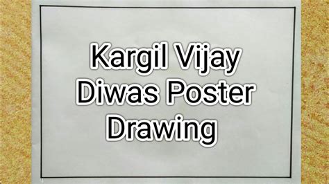 Kargil Vijay Diwas Drawing How To Draw Kargil Vijay Diwas Poster Easy