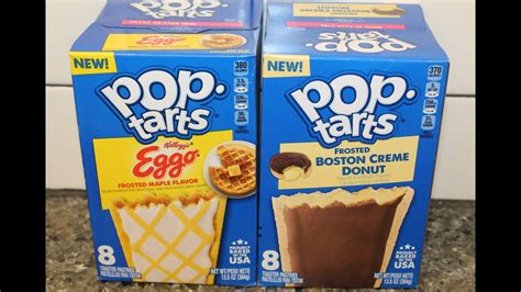 Kelloggs Pop Tarts Frosted Eggo Maple Frosted Boston Crème Donut