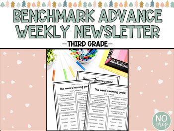 Benchmark Advance Rd Grade Weekly Newsletter By Rooted In Learning With Lo