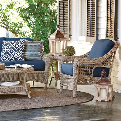 Birch Lane Lynwood Wicker Chair With Sunbrella® Cushions And Reviews Birch Lane