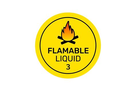 Premium Vector | Flammable liquid sign on white background danger sign