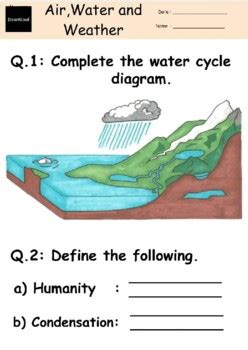 Air Water And Weather Worksheet By Dewwool Tpt