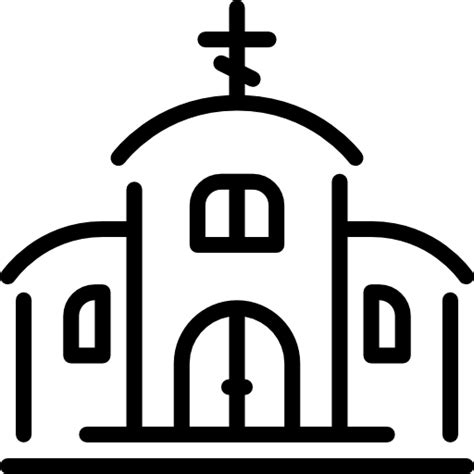 Monastery Opened Outlines Lineal Icon