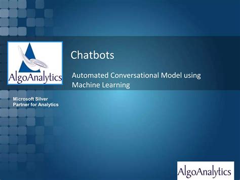 Chatbots: Automated Conversational Model using Machine Learning | PPT