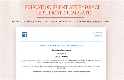 Academic Excellence Award Certificate Template In Illustrator Word