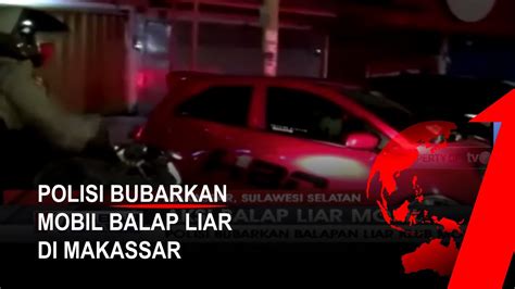 Kocar Kacir Aksi Balap Mobil Liar Di Makassar Dibubarkan Polisi