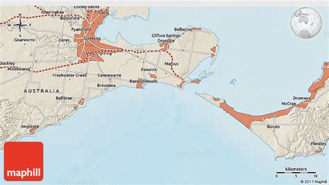 Shaded Relief 3D Map of Geelong