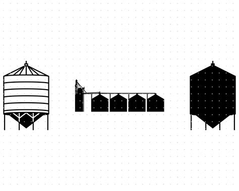 Grain Silo Svg Grain Bin Clipart Farm Silo Png Farm Bin Dxf Logo