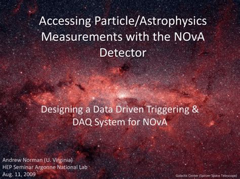 Accessing Particleastrophysics Measurements With The