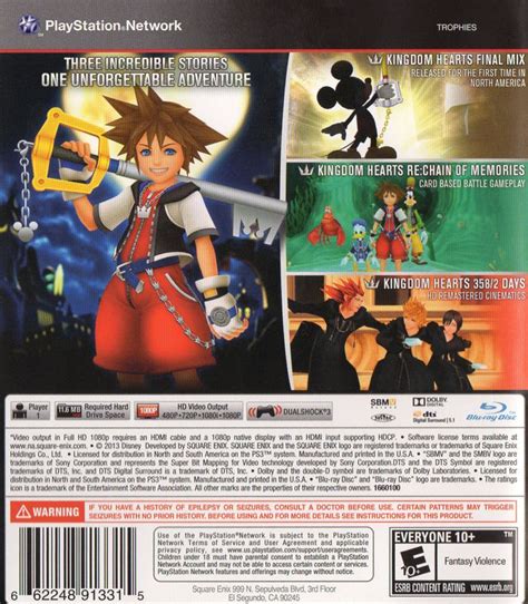 Kingdom Hearts Hd I Remix Cover Or Packaging Material Mobygames