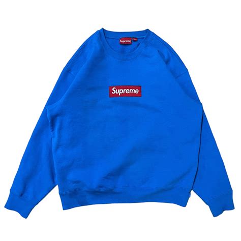 Supreme シュプリーム ボックスロゴ トレーナー Box Logo Crewneck 青の通販 By White Room