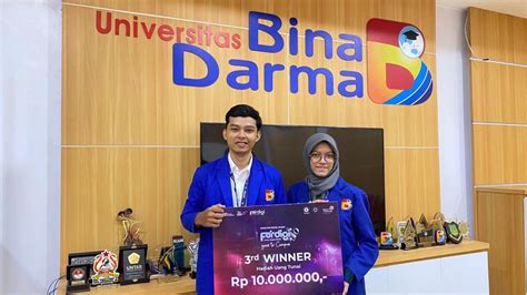 Lingkaran Universitas Bina Darma Raih Juara Lomba Hackthon Fordigi