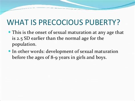 Precocious Puberty Ppt