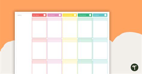 Inspire Printable Teacher Planner Weekly Overview Teach Starter