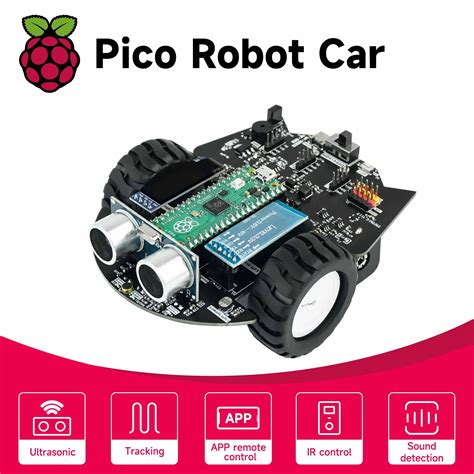 Raspberry Pi Pico Robot Car Kit Programmable Car Support MicroPython