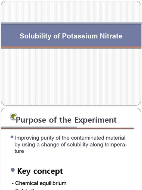 실험6 Solubilityofpotassiumnitrate Download Free Pdf Solubility Chemical Reactions