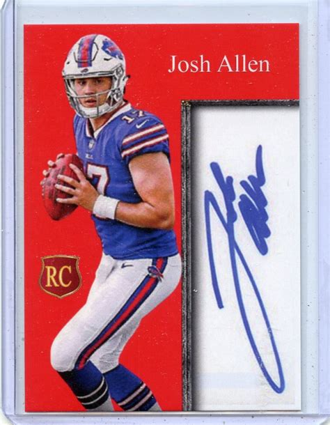 Josh Allen 2018 Inkredible Ink Facsimile Signature Rookie Card Etsy