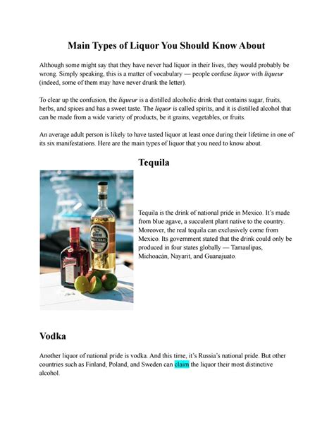 Main types of Liquor by Maison ER - Issuu