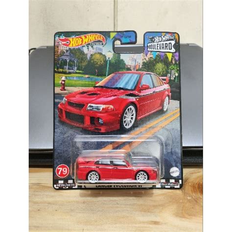 MERAH Hot Wheels Premium Boulevard Mitsubishi Lancer Evolution VI Red